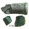 Image 1 : Tip of a small bronze gun barrel and two small gun flints.