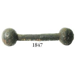 Bronze "barbell" shot, rare.
