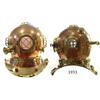 Image 1 : Modern replica of a U.S. Navy Schrader "Mark V" bronze diving helmet.