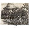 Image 1 : 1671 Ogilby engraving of a single European among naked native Americans.