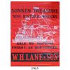 Image 1 : 1975 large poster for the W.H. Lane & Son auction Sale of Sunken Treasure of September 26, 1975, fea