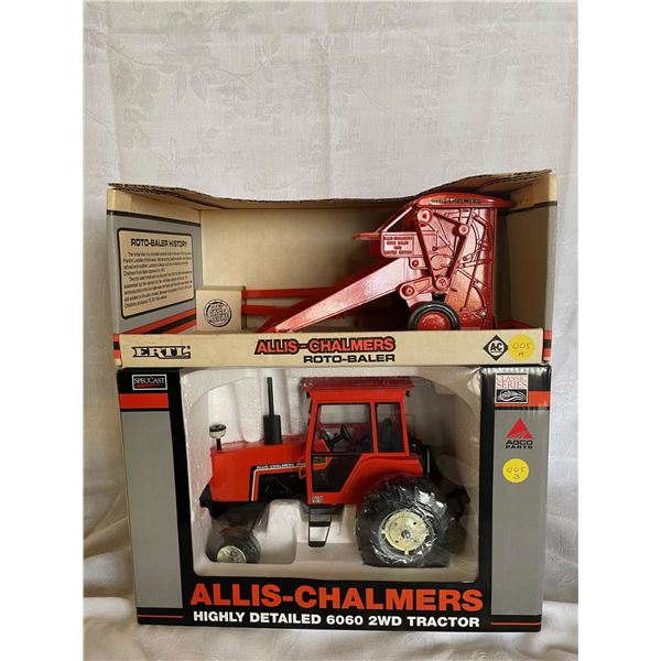 A+B  Allis-Chalmers 1/64- Roto-Baler and 6060 2WD