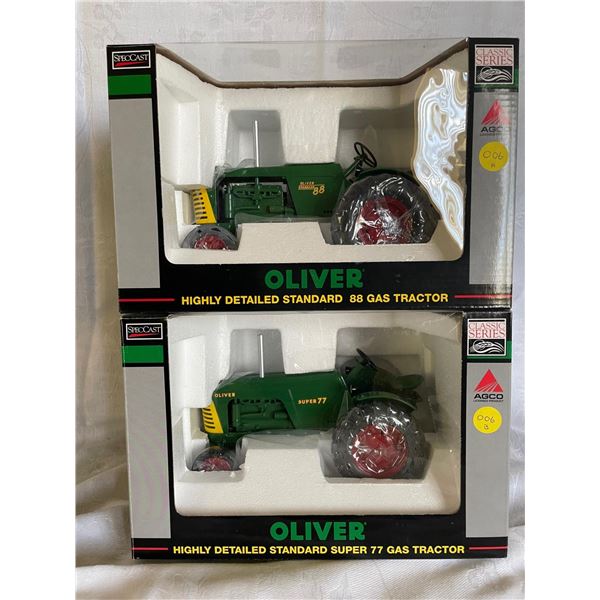 A+B  Oliver Highly Detailed 1/16   88 Gas Tractor and Super 77 Gas Tractor