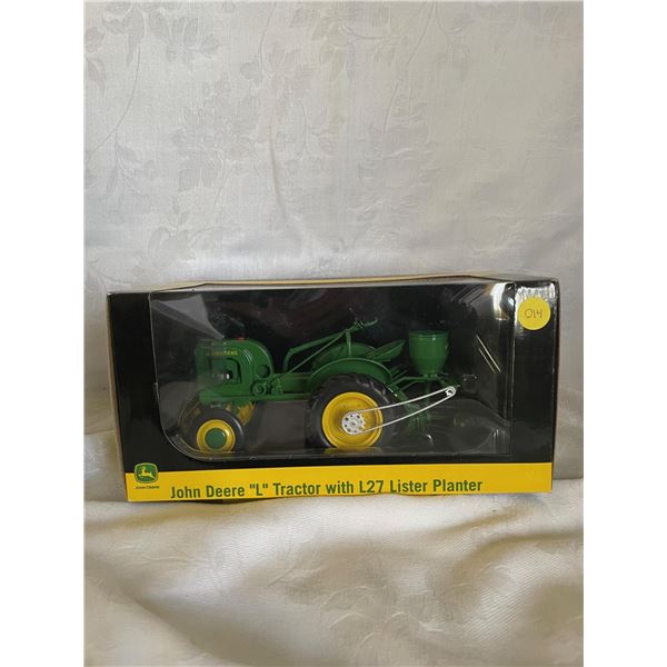 JD L Tractor with L27 Lister Planter 1/16 Replica