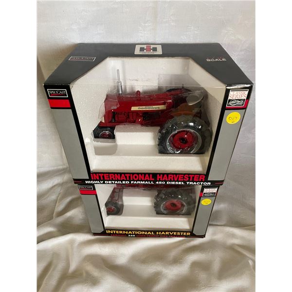 A+B  International Harvester 1/16 highly detailed Farmall 450 Diesel Tractor and International Harve