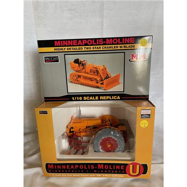 A+B  Minneapolis-Moline 1/16 highly detailed two star crawler with blade and Minneapolis-Moline 1/16