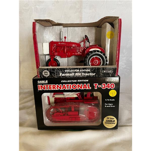 A+B  McCormick Farmall Collector Edition Farmall BN Tractor 1/16 and International T-340 Collector E