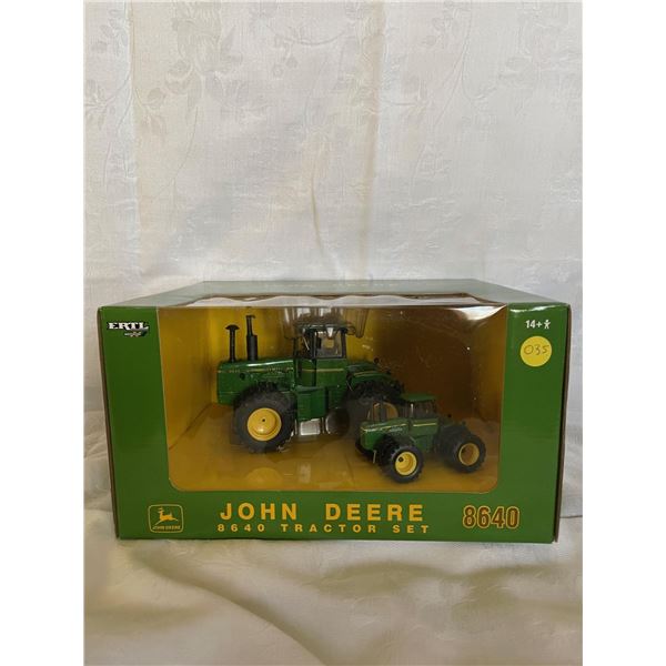 JD 8640 Tractor Set Plow City Farm Toy Show June 2008 (1/32 and 1/64)