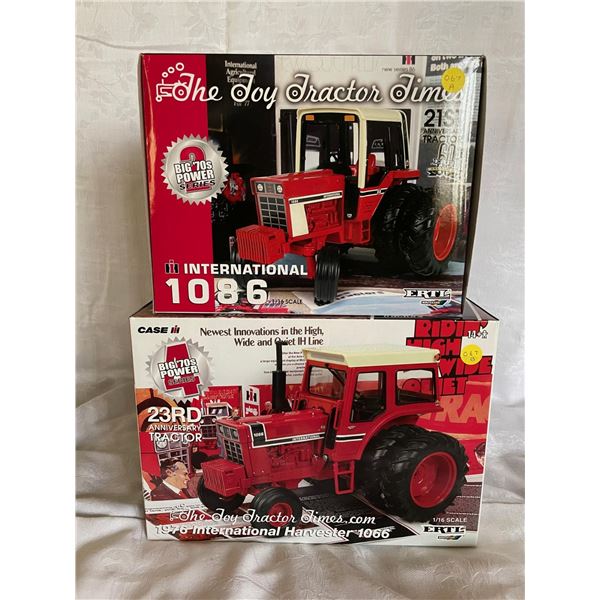 A+B  The Toy Tractor Times: 21st Anniversary Tractor 1086 International 1/16 and 1976 International 