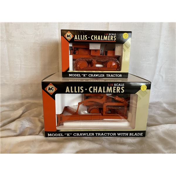 A+B  Allis-Chalmers Model “K” Crawler Tractor and Allis Chalmers Model “K” Crawler Tractor with Blad