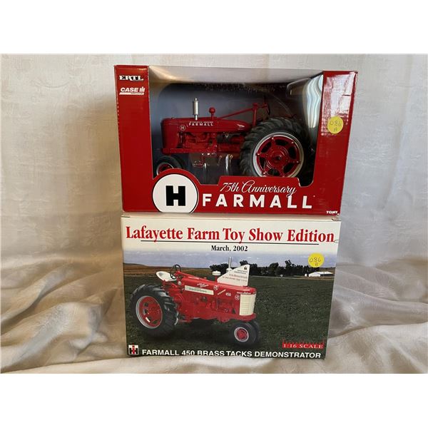 A+B  75th Anniversary Farmall  1/16 and Lafayette Farm Toy Show Edition Farmall 450 BrassTacks Demon
