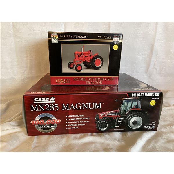 A+B  Case Model DCS High Crop Tractor  1/16 and Case MX285 Magnum Die-Cast Model Kit 1/16