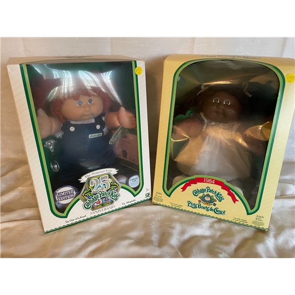 A+B  Cabbage Patch Dolls Limited Edition 25th Anniversary Girl and 1984 Girl