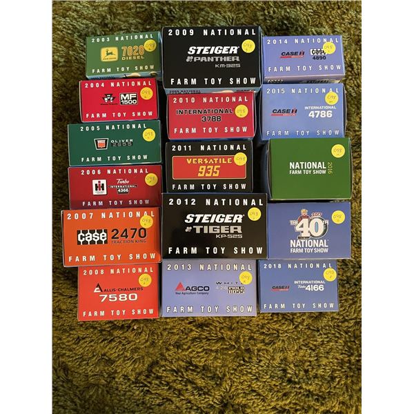 16 items from year 2003-2018      1/64 National Farm Toy Show