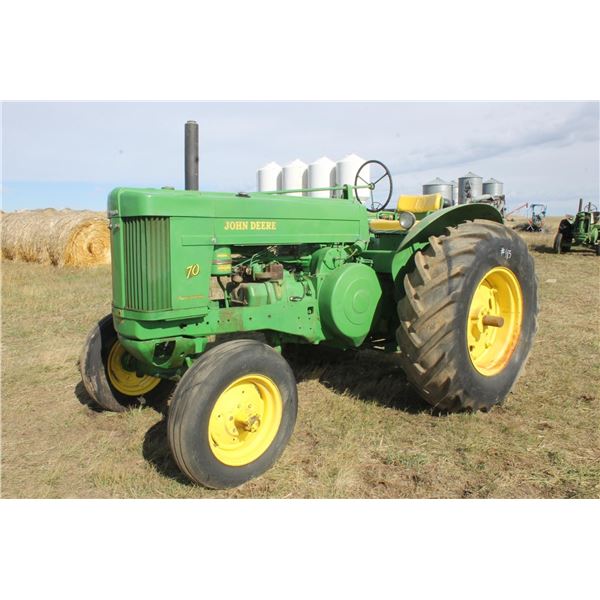 JD 70 P.S. SN- 7046199, gas, dual hyd, PTO, pulley (will start with some effort)