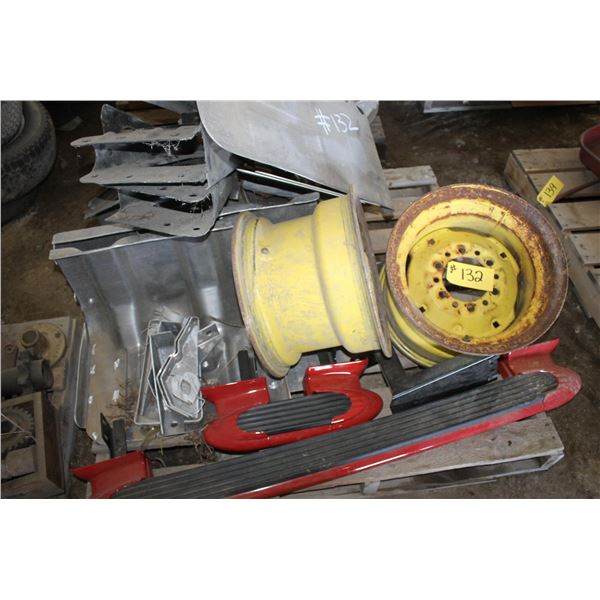 Pallet of 2- JD Rims and Brackets