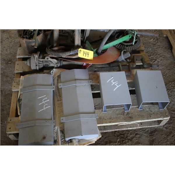 Pallet of Assrt. Teeth, Battery Hold Down Brackets