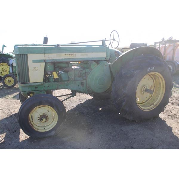 JD 70 SN- 7038776, diesel P.S., pup start, PTO, hyd, pulley, original (will run)