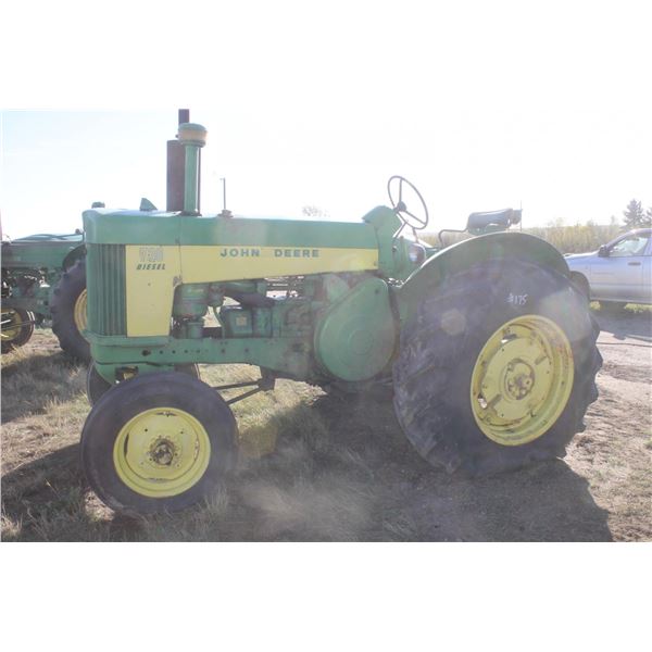 JD 730 diesel, SN- 731318, black dash, hyds, PTO, nice original condition (weak engine but it runs)