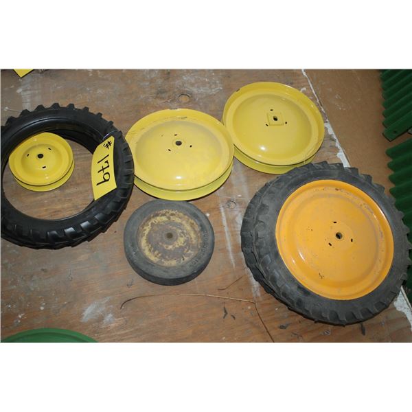 Approx. 14- JD Tires and Rims
