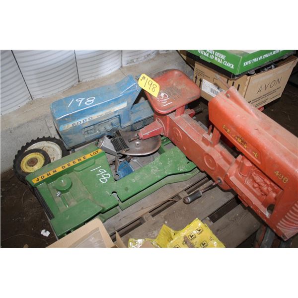 3- Pedal Tractors, Ford, JD ad Farmall (Might Be Missing Parts)