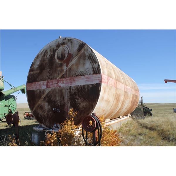 Approx. 10,000 gal skid tank (buyer responsible for removal)