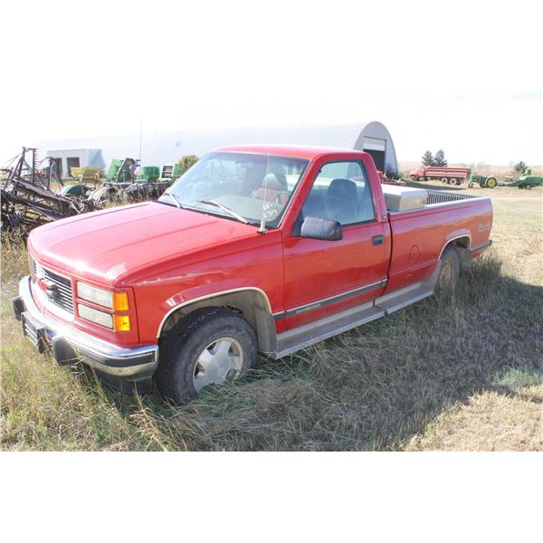 1996 GMC 4X4, 6.5 Diesel, Auto, Red, 159,235km, SN- 1GTEK14S5TZ524245