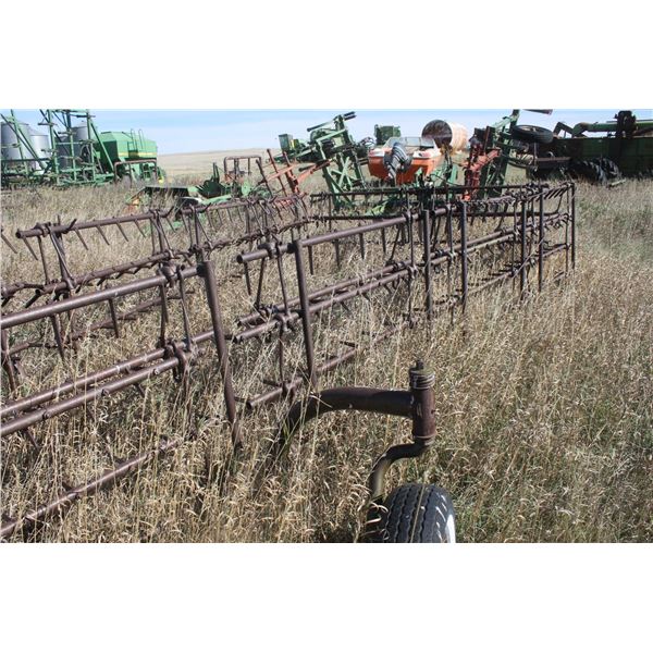 10 section draw bar c/w flex harrows