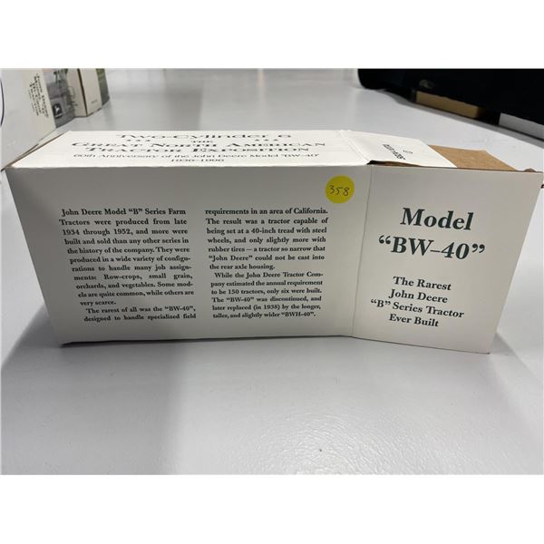 John Deere: Two-Cylinder 6: JD “BW- 40”; The Rarest JD “B” Series Tractor Ever Built – 60th Annivers