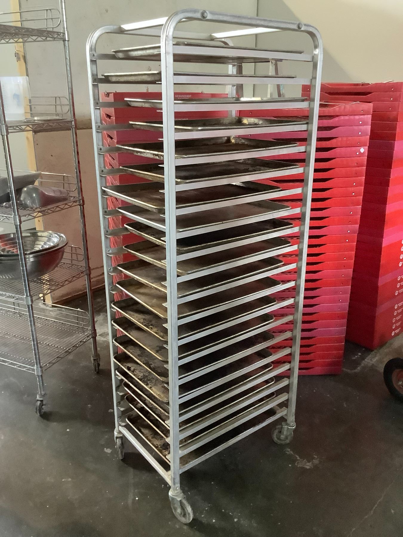 Proofing Rack Ph 20 SHEET MOBILE BAKERS PROOFING RACK WITH BAKING SHEETS