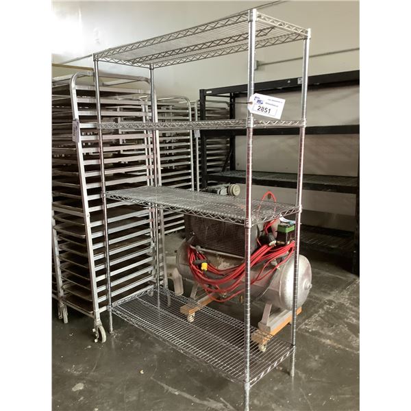 NSF STAINLESS STEEL 4 TIER STORAGE RACK 48"X18"X72"H