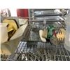Image 4 : 2 SHELVES OF ASSORTED ITEMS INCLUDING; MIXING BOWLS, TONGS, SPATULAS, CUTTING TOOLS & MORE