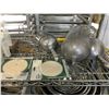 Image 5 : 2 SHELVES OF ASSORTED ITEMS INCLUDING; MIXING BOWLS, TONGS, SPATULAS, CUTTING TOOLS & MORE