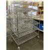 Image 1 : NSF STAINLESS STEEL 5 TIER ANGLED MOBILE RACK 48"X24"X56"H