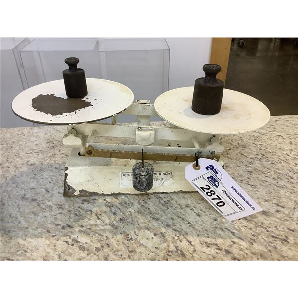 VINTAGE METAL DETECTO SCALE 5KG CAPACITY MODEL 1002-1BKG