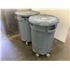 Image 2 : 2 MOBILE RUBBERMAID BRUTE GARBAGE BINS WITH IREKS MULBERRY BREAD IMPROVER