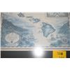 Image 2 : KOA FRAMED PRINT, "MAP OF THE SANDWICH ISLES" (32" X 23 1/2")