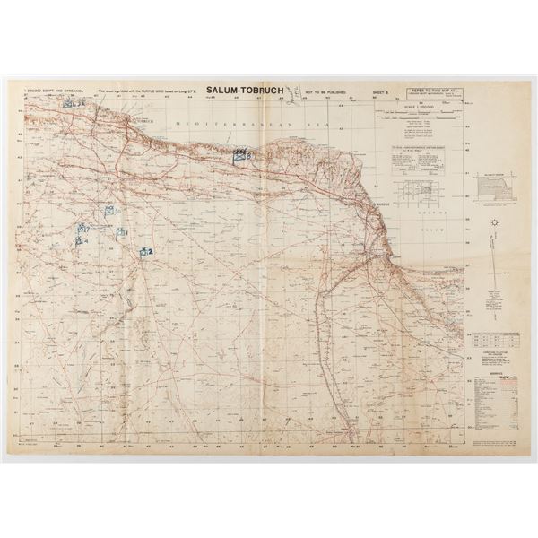 1942 BRTISH MAP OF TOBRUK