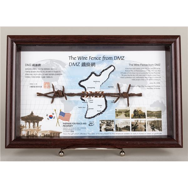 BARBED WIRE FROM KOREAN DMZ FENCE 50TH ANNIVERSARY