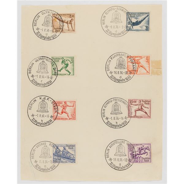 GERMAN OLYMPICS STAMPS (8)