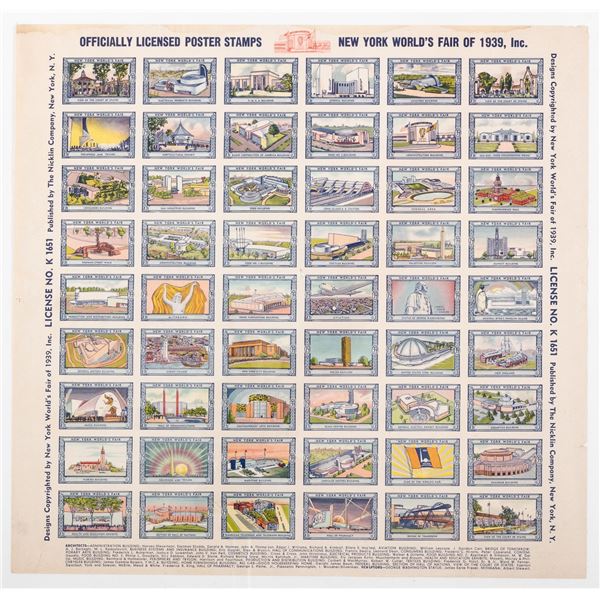 NEW YORK WORLD'S FAIR POSTER STAMPS