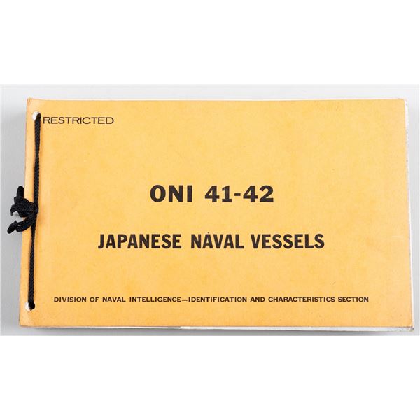 RESTRICTED ONI 41-42 JAPANESE VESSELS BOOK