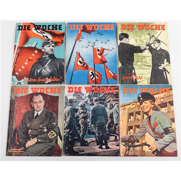 WWII GERMAN DIE WOCHE MAGAZINES (6)