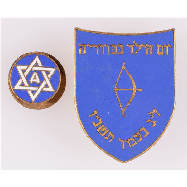 JEWISH ORGANIZATION PINS (2)