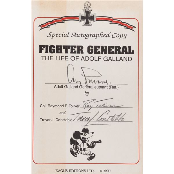 ADOLF GALLAND SIGNED BOOK