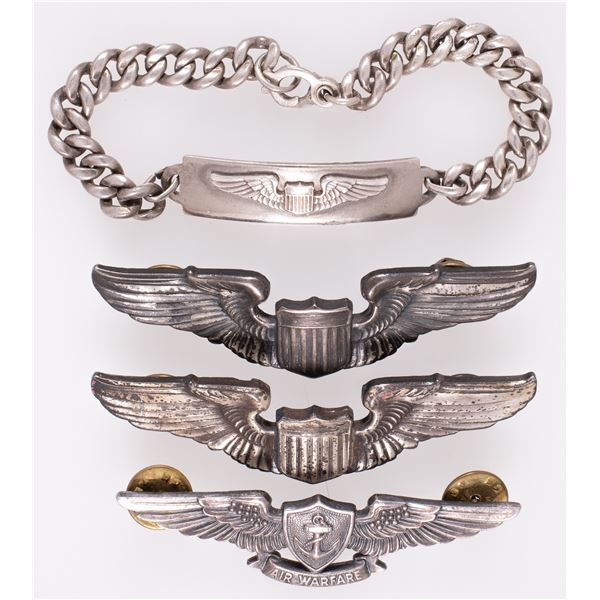 US AIRFORCE PILOT WINGS AND ID BRACELET (4)