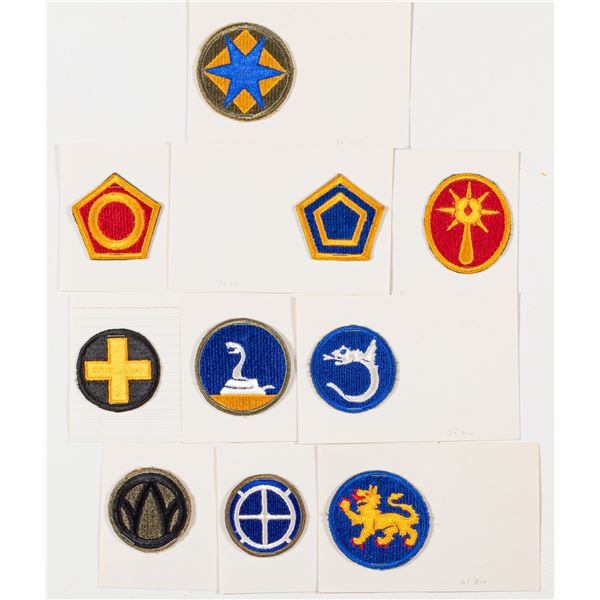 US INFANTRY SHOULDER PATCHES (10)