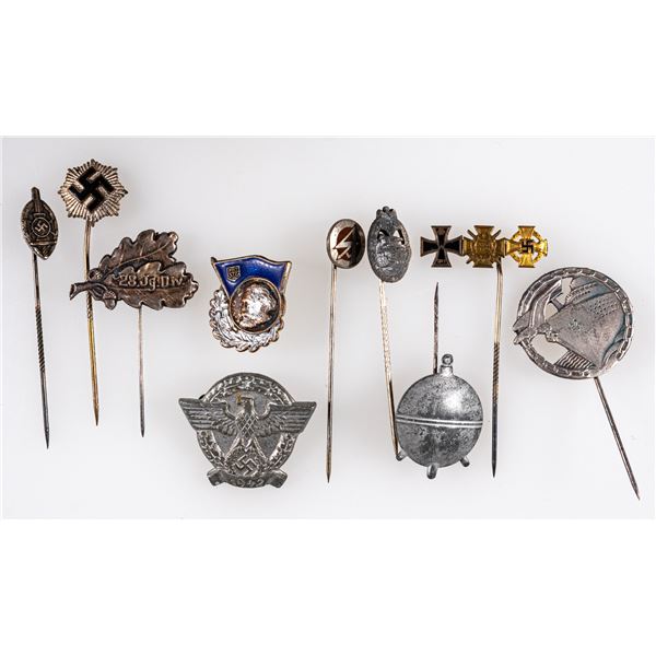WWII GERMAN STICK PINS (10)