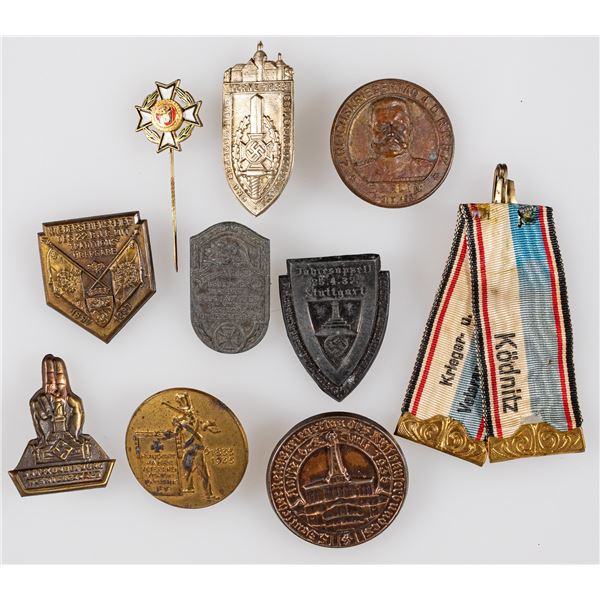 WWII GERMAN VETERANS TINNIES (10)