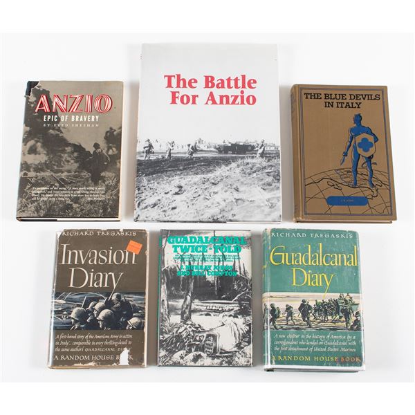 WWII ITALY AND GUADALCANAL BOOKS (6)